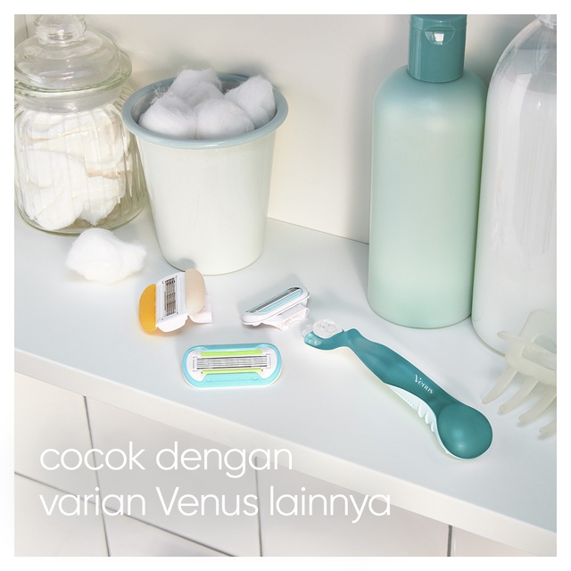 Gillette Venus Alat Cukur Wanita Smooth Pisau Cukur Isi 4 Refill Isi Ulang Paket isi 2