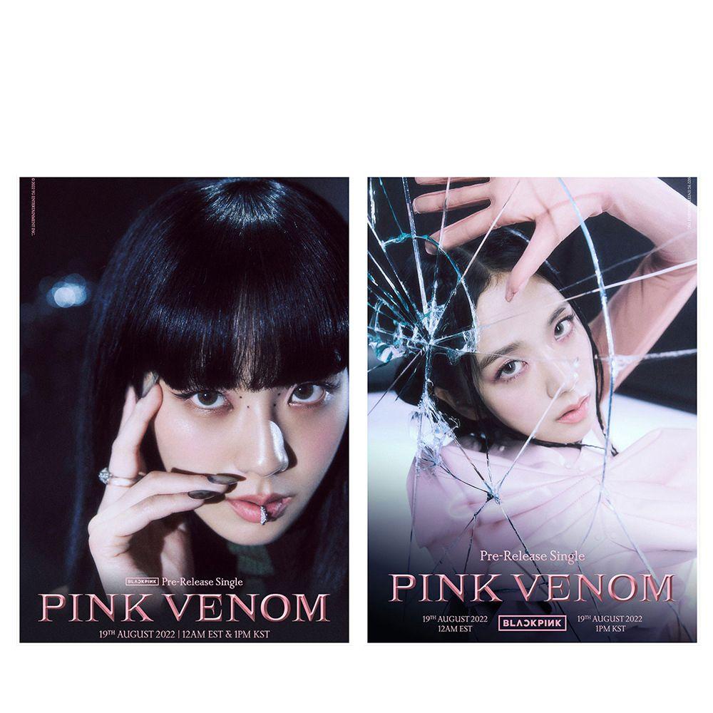 Mxbeauty Poster VENOM PINK High Quality Fans Collection BORN PINK Girl Group Fans Hadiah Dekorasi Rumah Album Baru Stiker Dinding Lukisan Bergambar Stiker Perekat Diri