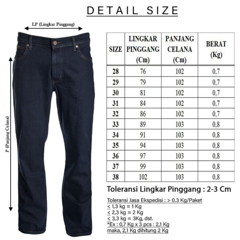 CELANA JEANS PRIA COWOK HITAM STANDAR