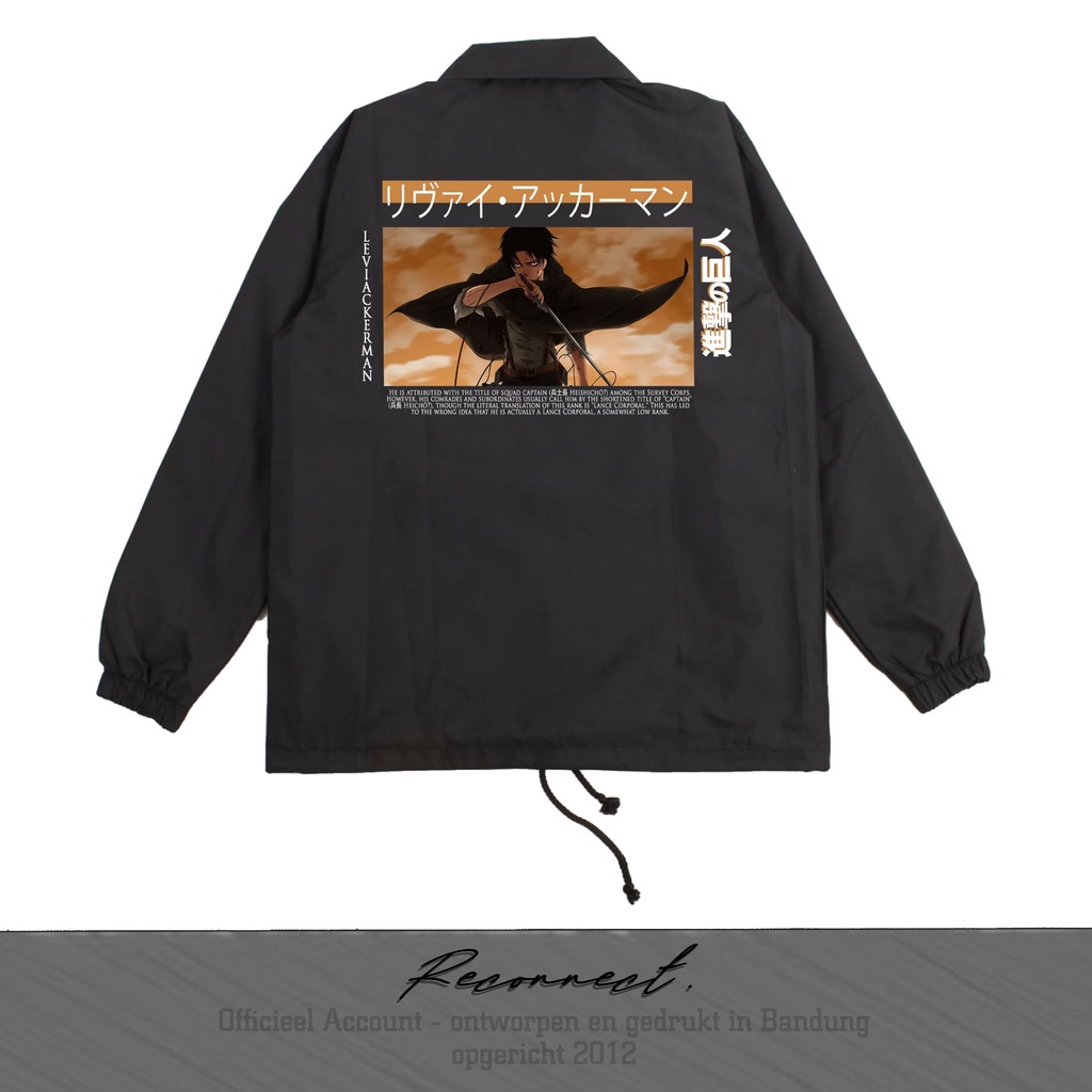 Reconnect Coach Jacket Attack on Titan Levi Ackman - Unisex