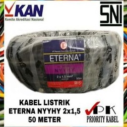 Kabel Listrik Eterna NYYHY 2x1,5 50M