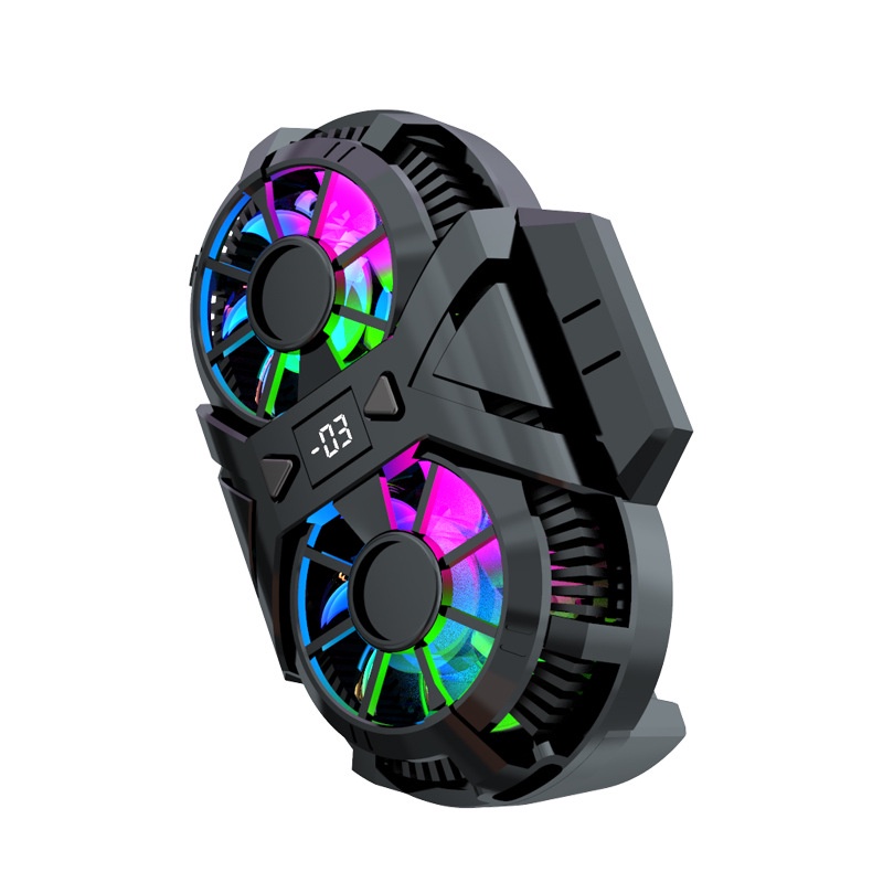 New X38 temperature adjustable dualfans colorful RGB light cooling
