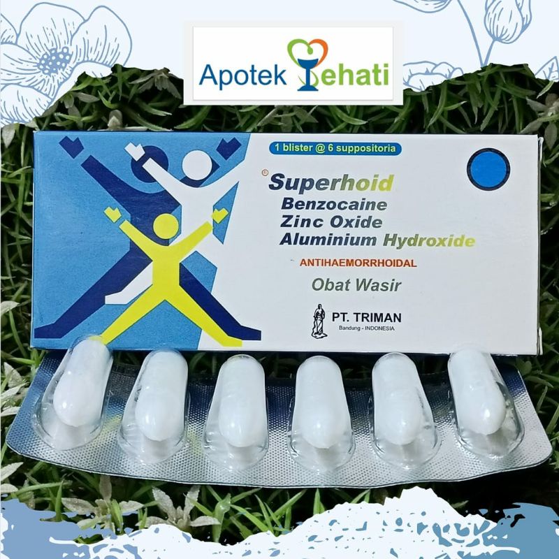 Superhoid Suppositoria isi 6 Supp Obat Wasir