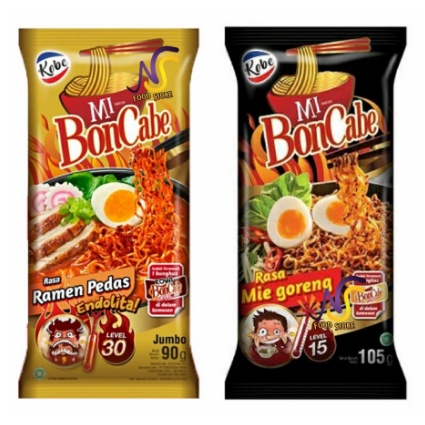 

Mie Bon Cabe Kobe / Mie Goreng Boncabe Level 15 / Mie Ramen Pedas Boncabe Level 30