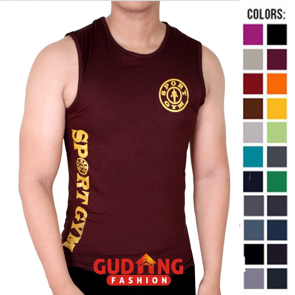 Singlet Pria Sport Polos / Singlet Gym Fitnes / Singlet Olah Raga - Banyak Pilihan Warna (COMB)