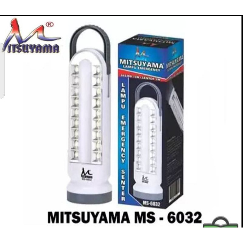 Lampu Emergency Mitsuyama 18 LED + 5 Watt + senter 1 Watt Rechargeable Original