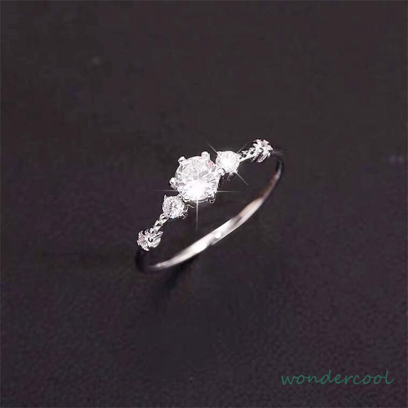 Cincin Korea Berlian Simple Adjustable Cincin Model Terbuka Desain Wanita Hadiah Aksesoris Fashion -Won