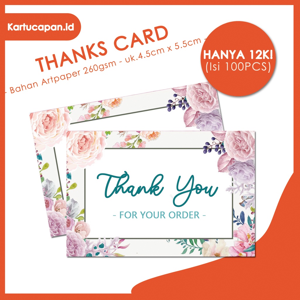 

Thank You Card | Thanks Card | Kartu Ucapan Terima Kasih