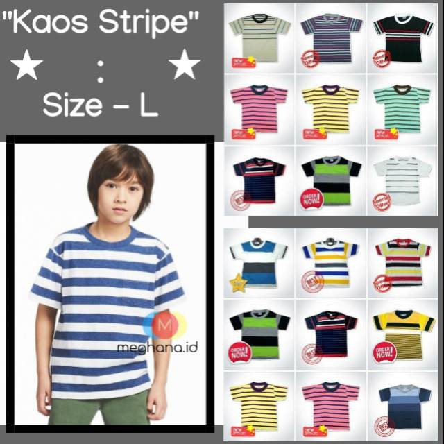 KAOS SALUR ANAK PAKAIAN BAJU STRIP STRIPE HARIAN SANTAI OSHKOSH ANAK ANAK COWOK LAKI LAKI BAYI MURAH