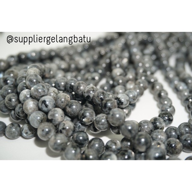 Bahan Gelang kalung Labradorite abu kilap Stone 8mm alam labrador eceran grosirbatu alam asli akik