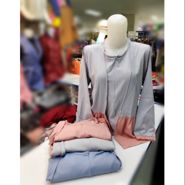 Blouse remaja wanita rempel bawah resleting depan busui leona