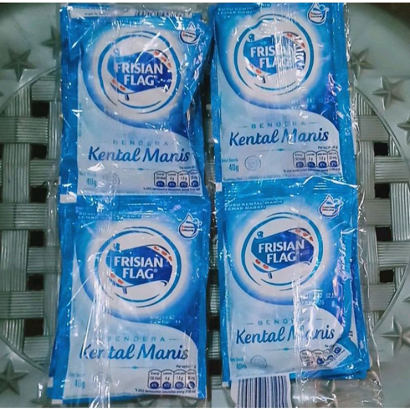 

Susu Bendera Kental Manis Frisian Flag Rasa Original Eceran Sachet 40 gr