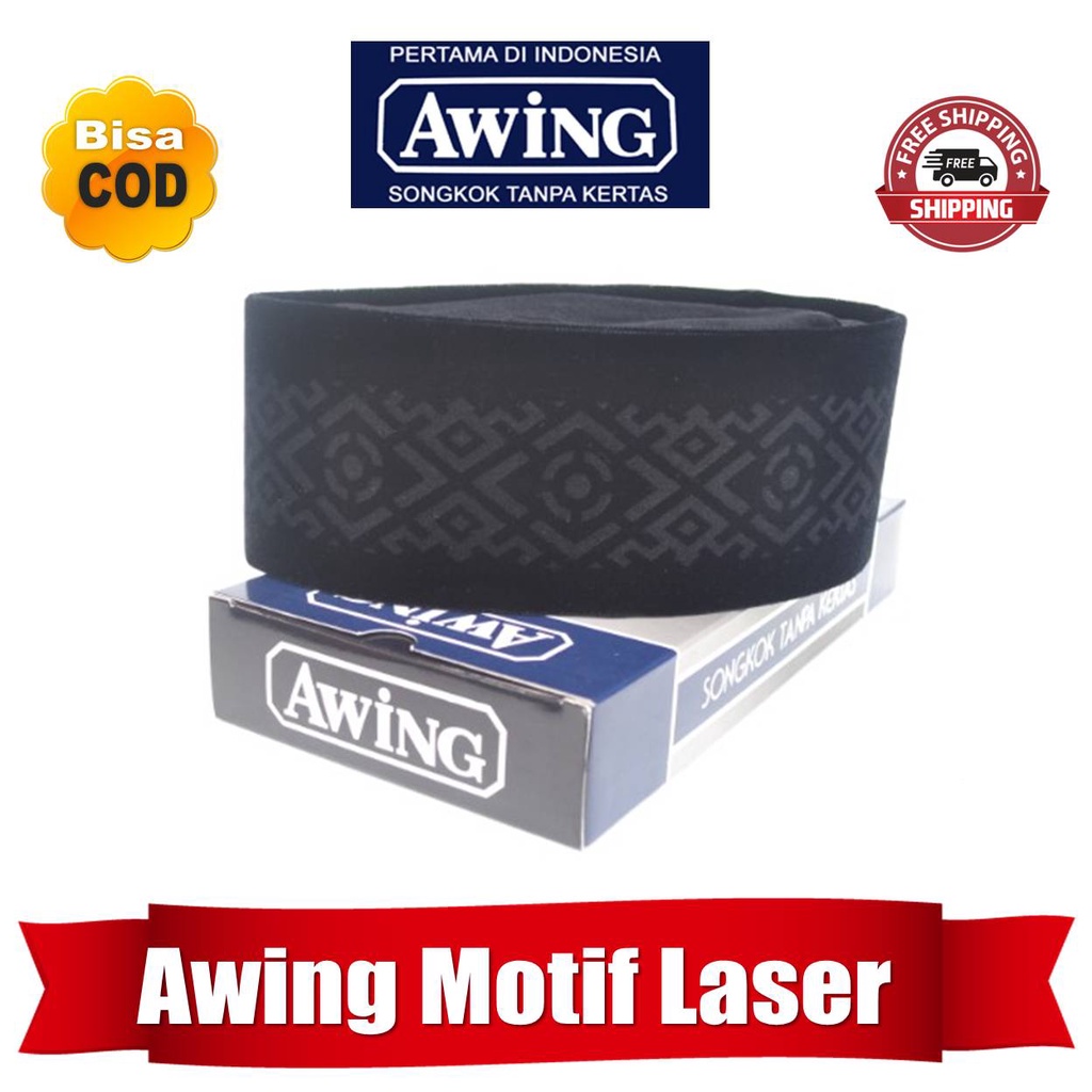 Songkok Awing Laser Kopiah Awing Motif Laser