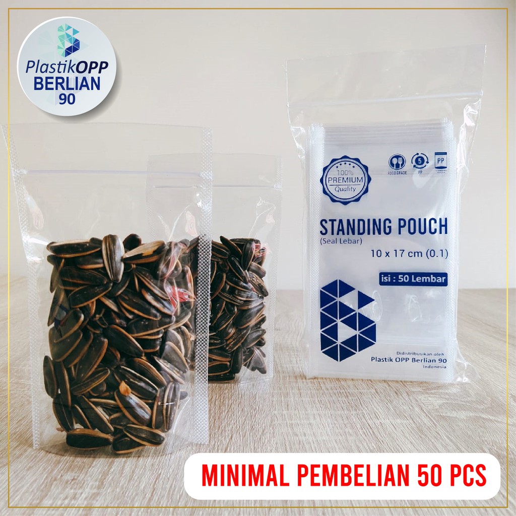 Plastik Standing Pouch / Plastik Makanan Kemasan Berdiri 10x17 Cm