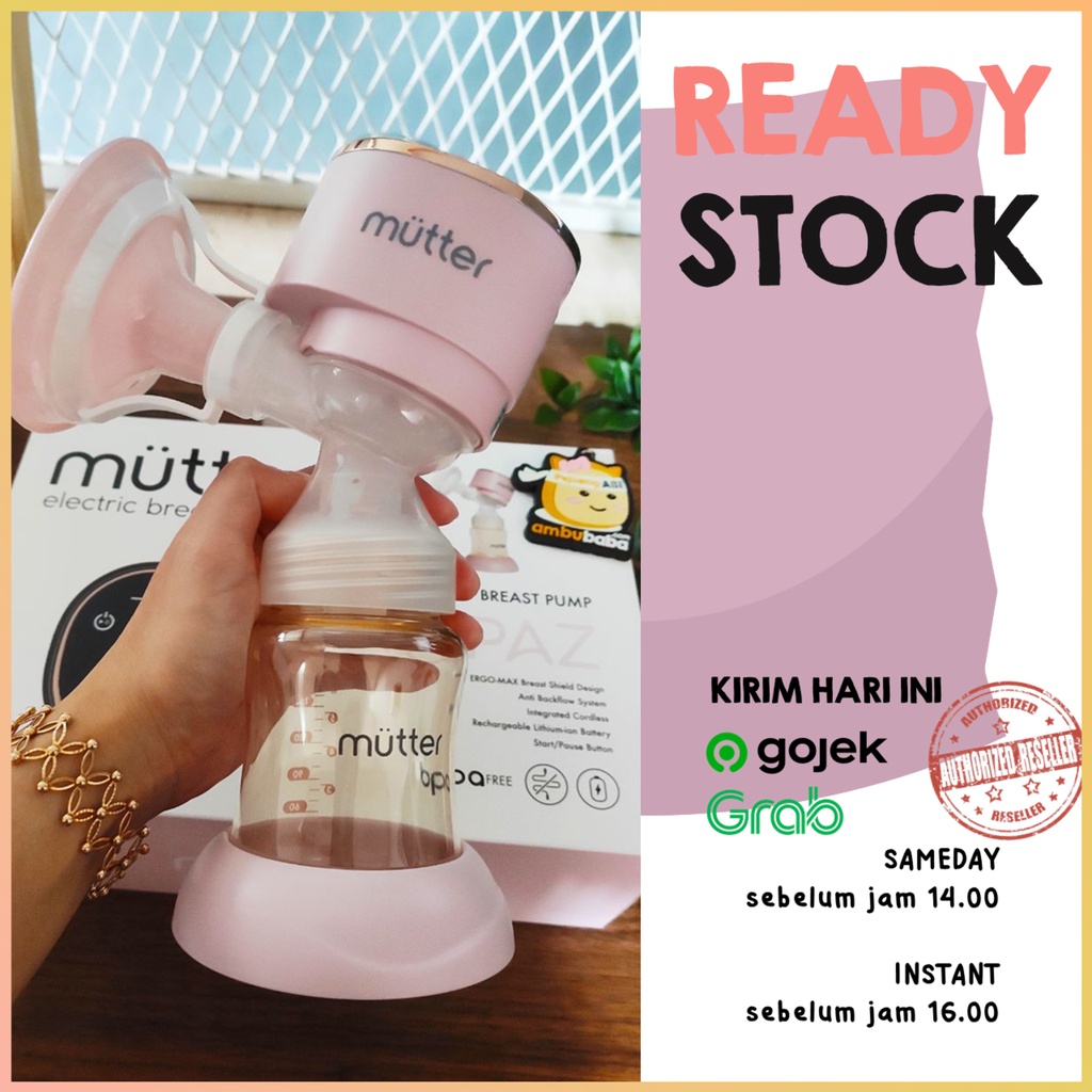 Mutter Topaz Integrated Single Electric Breast Pump Pompa ASI Elektrik Rechargeable Handsfree