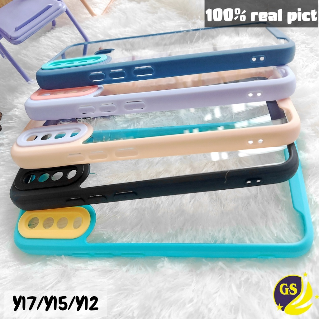 VIVO T1 5G 2022 Case Candy Pastel Bumper Shockproof Macaron Plating Acrylic Casing