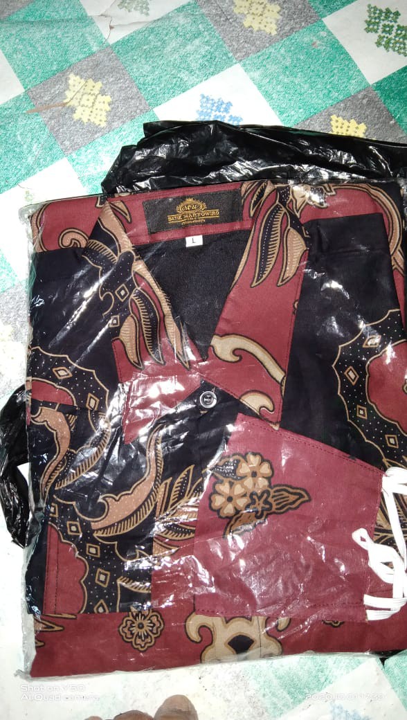 ✅new Krisnamukti Kemeja Batik Pria Lengan Panjang