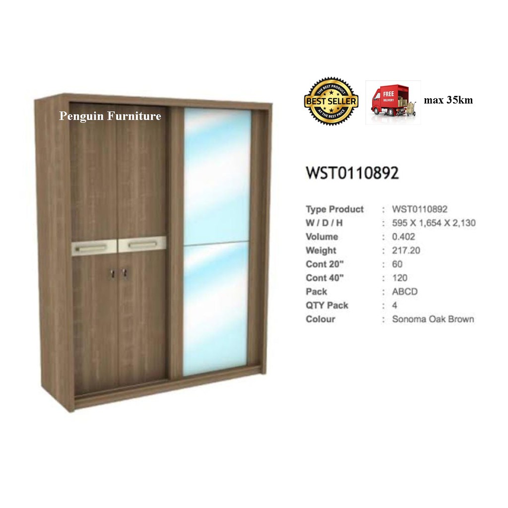 Lemari Kayu Sliding by Olympic - WST Chicago