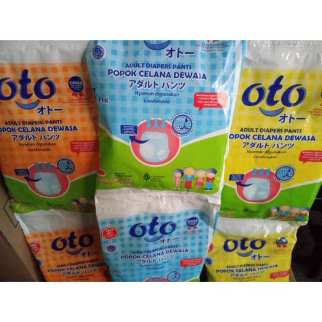 OTO PREMIUM POPOK DEWASA CELANA DIAPER SIZE M ISI 1 ukuran pinggang -48CM-106CM PROMO