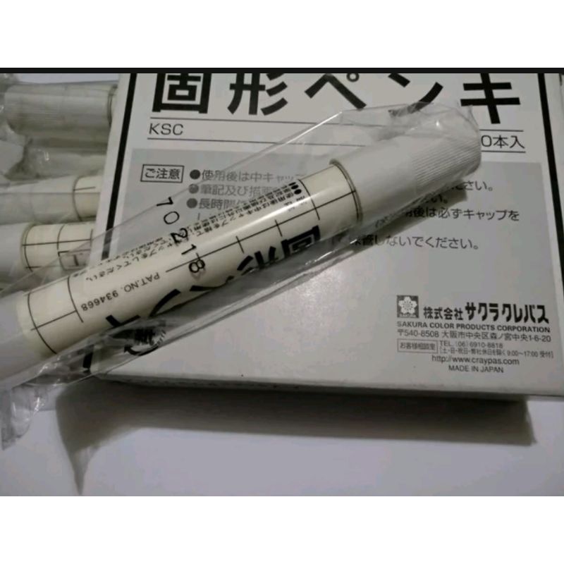 

Solid Steel MARKER White SAKURA - Spidol Penanda Besi Permanen Putih Sakura Color Product Corporation Made In Japan