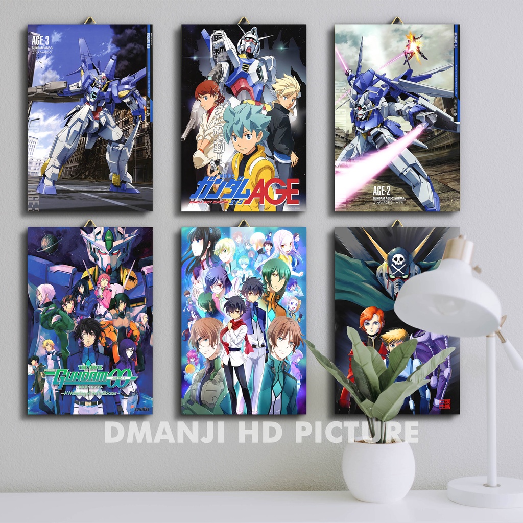 POSTER KAYU ANIME GUNDAM / POSTER KAMAR TIDUR / POSTER MURAH / HIASAN DINDING ANIME GUNDAM / POSTER 