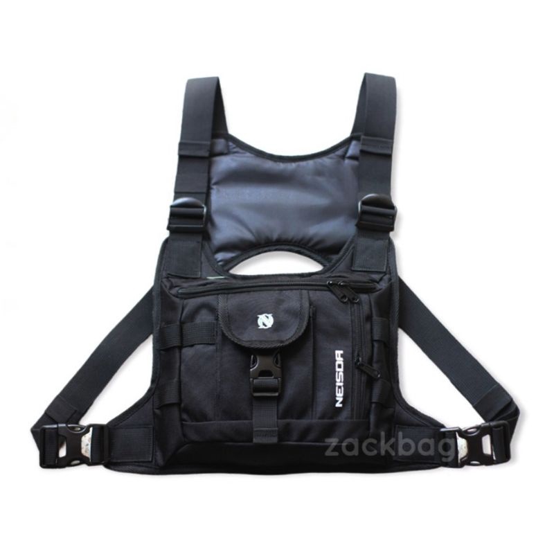 Tas dada pria Chest bag rig Tactical army bahan Cordura premium