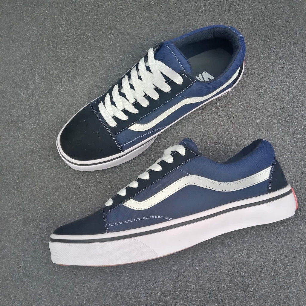 COD Sepatu Vanss/Oldskol Navy Size 36-44 Sneakers Pria Wanita Kasual Terlaris