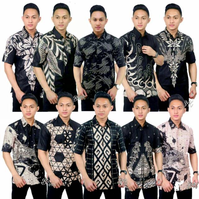 Bswart Batik Hrb026 Kenongo Hem Pendek Padi Pekalongan M L Xl Batik Pria Murah Modern Grosir