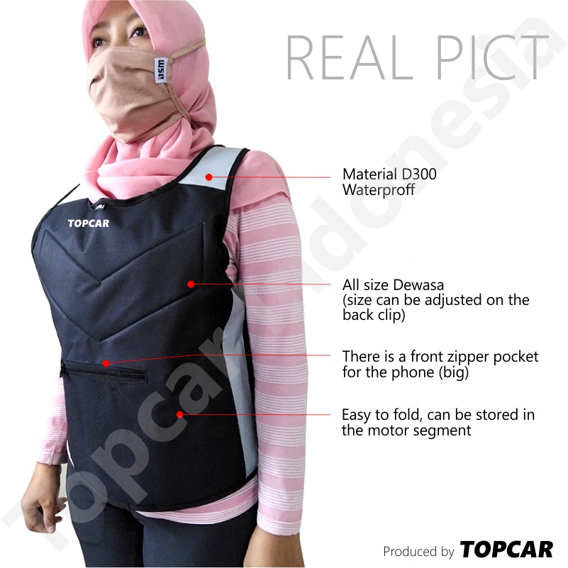 Rompi Dada Depan Rompi Motor single Alas Dada Body Protector