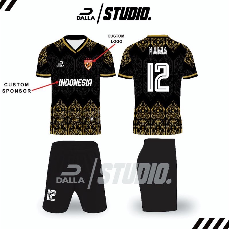 Jersey Futsal Sepakbola Full Printing Design premium design dayak design eksklusif kaos futsal baju 
