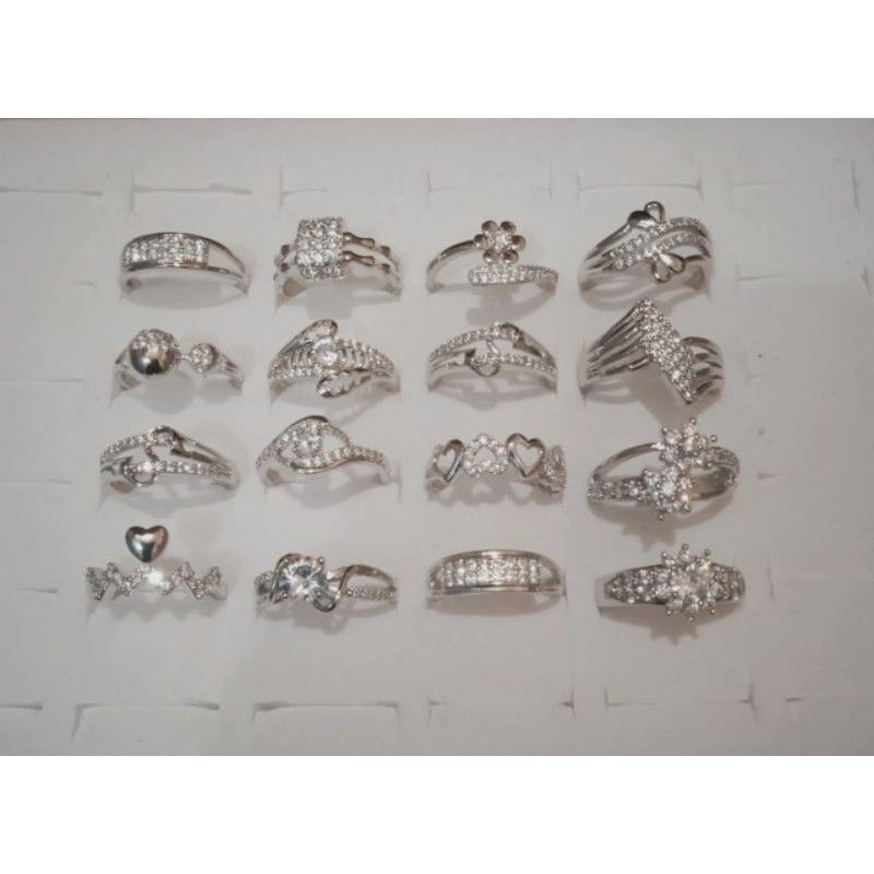 Grosir cincin dewasa warna silver, perhiasan xuping