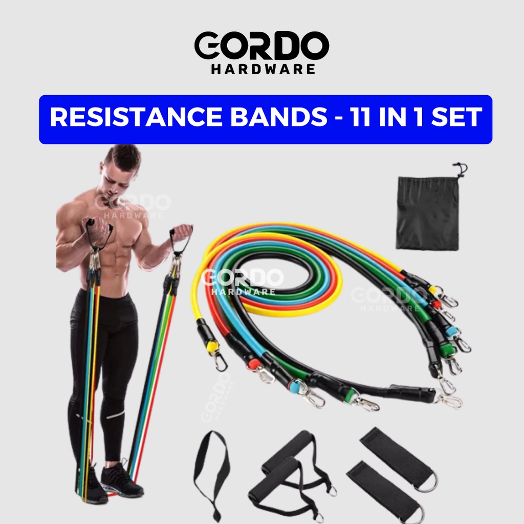 Resistance Band 11 IN 1 SET / Tali Resistance Bands / Tali Fitness Gym Power Resistance