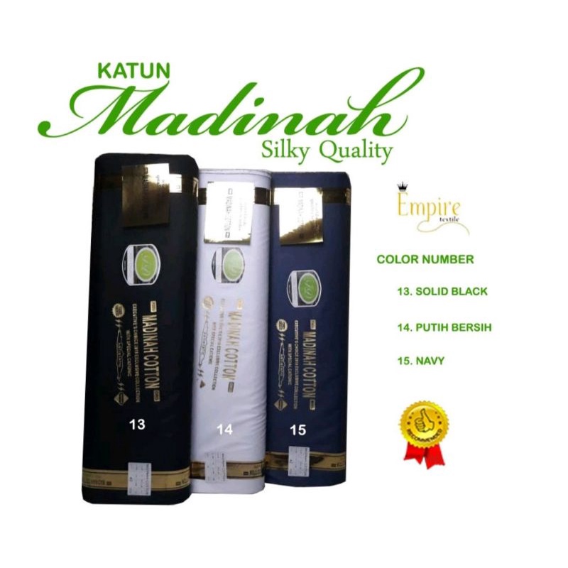 Kain Katun Madinah FODU Original Silqy quality Harga Per rol