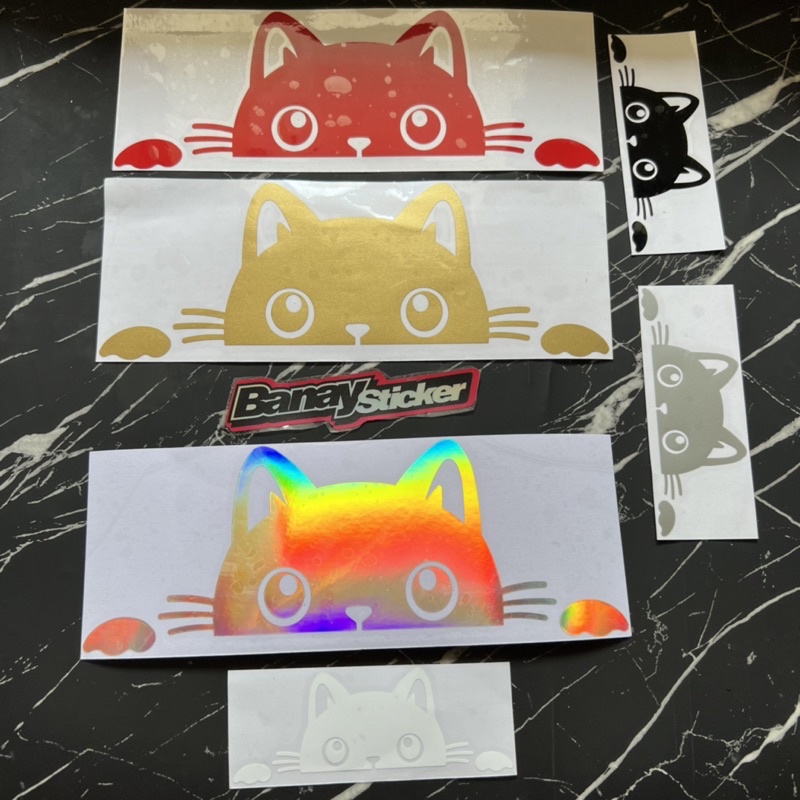 STICKER STIKER KUCING NGINTIP CUTTING