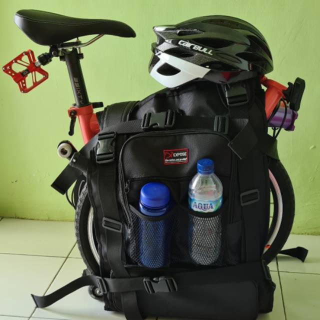 Tas Ransel Sepeda Lipat with fosfor untuk  14", 16", 20"