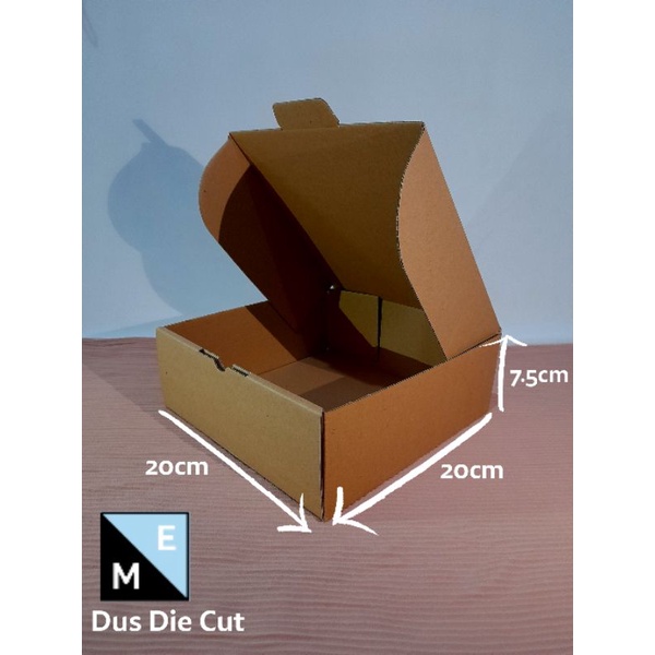 

KARDUS/KARTON/BOX UK. 20×20×7.5 CM... DUS DIE CUT... MODEL KARDUS PIZZA