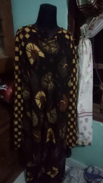 Kaftan Batik Paris Asimetris Gaun Batik Kondangan Dress Batik Solo Original