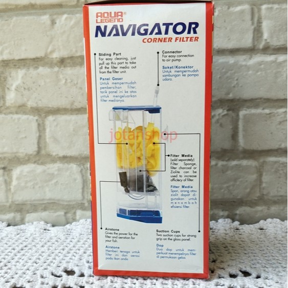 AQUA LEGEND NAVIGATOR CORNER FILTER POJOK SUDUT AQUARIUM AQUASCAPE