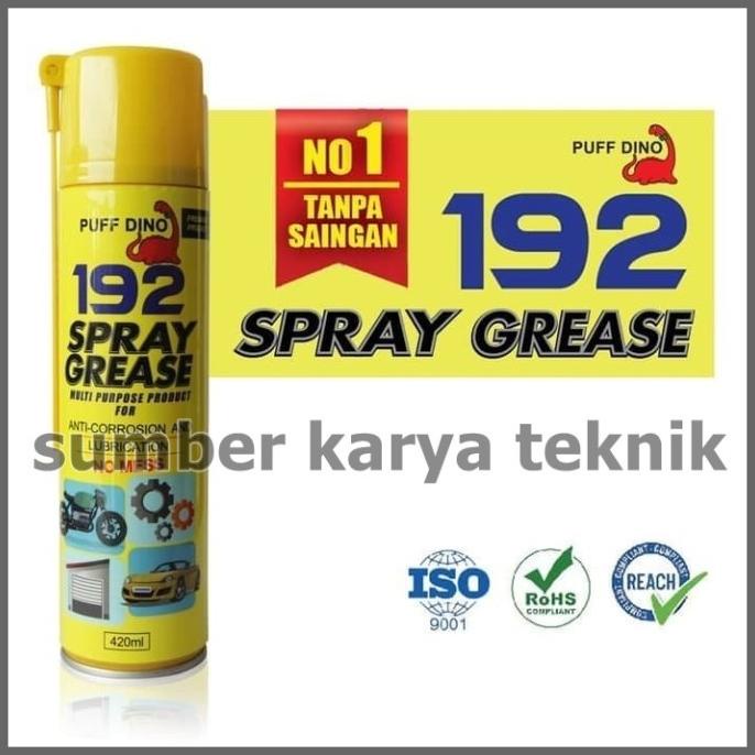 Bergaransi - pelumas rante part dll PUFF DINO 420ml Spray grease 192