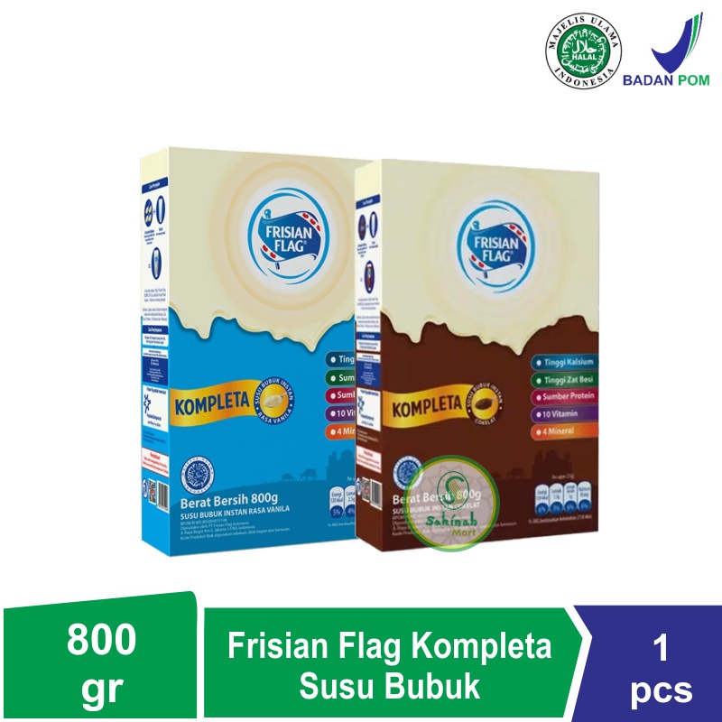 Frisian Flag Kompleta Vanilla 800gr - Susu Bubuk