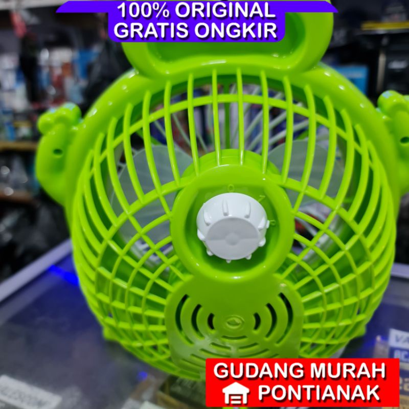 Kipas angin karakter kodok / deskfan karakter