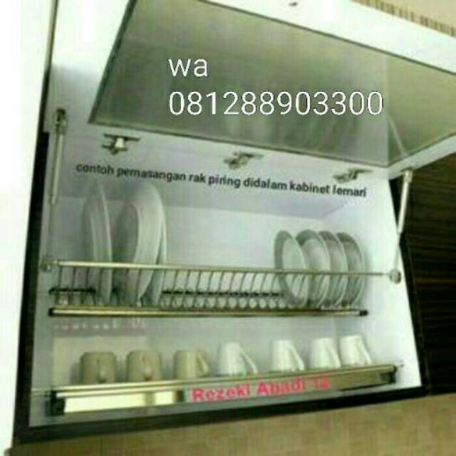 Rak Piring Gelas Stainless 60cm