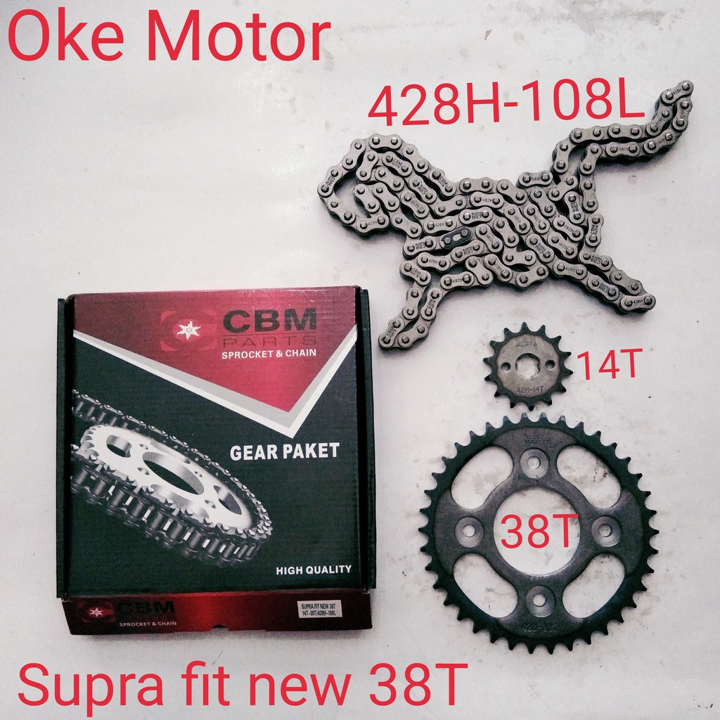 gear set gir paket motor supra fit new 38T