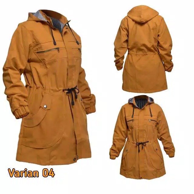 Jaket Parka Wanita Big Size Jumbo Muslimah Korea Bolak Balik Import Premium Terbaru L XL XXL 3XL 4XL