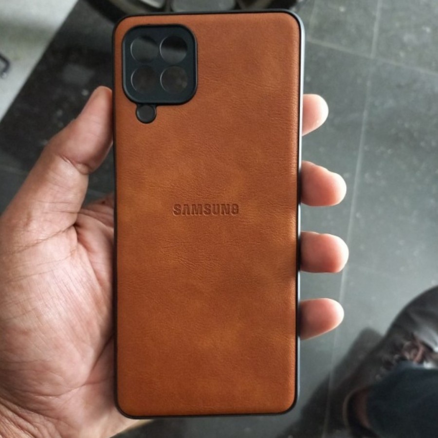 SAMSUNG M22 M32 M12 A12 A11 M11 CASE LUXURY LEATHER SOFTCASE LOGO PREMIUM SILIKON KARET CASING COVER