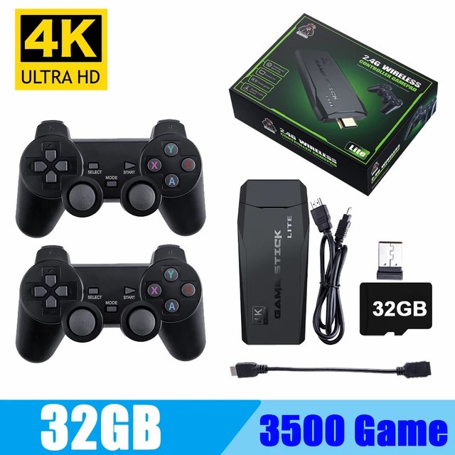 Game Stick 4K Lite Retro Video Console Stik Wireless Gamepad Tv HDMI Game Console 2.4G