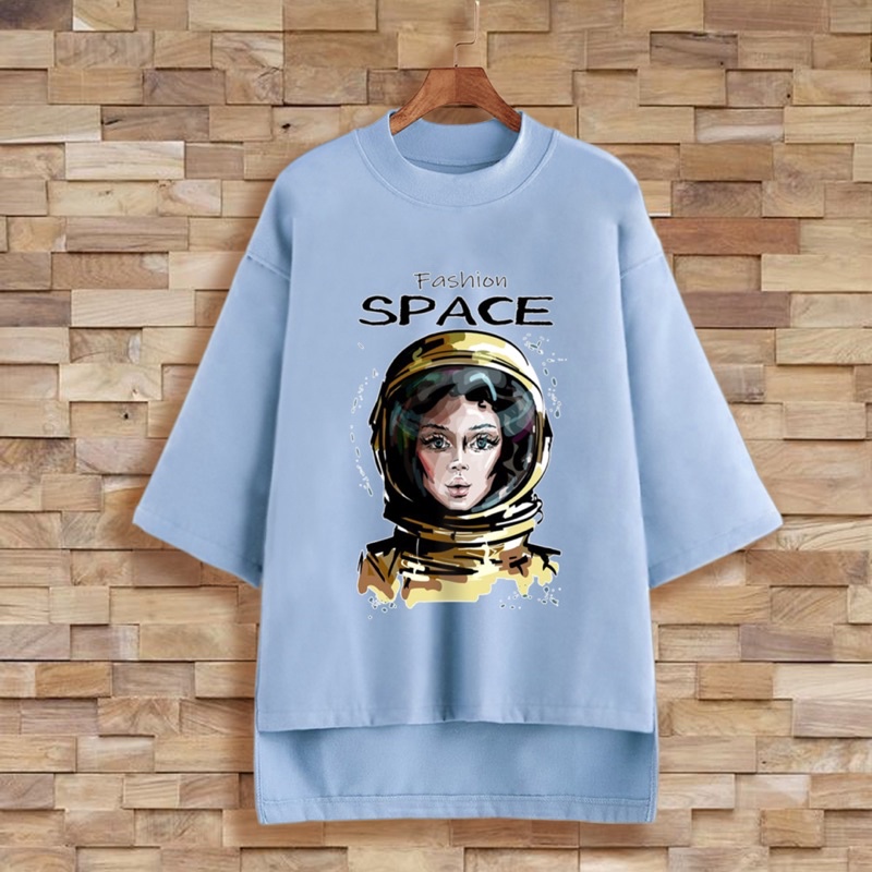 PUFFY_ID kaos oversize tunik wanita FASHION SPACE tshirt big size cewek premium