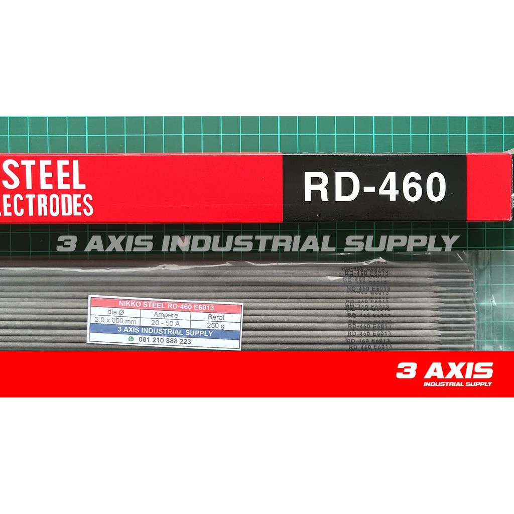 KAWAT LAS NIKKO STEEL RD 460 2.0 X 300 mm ECERAN 250 Gram