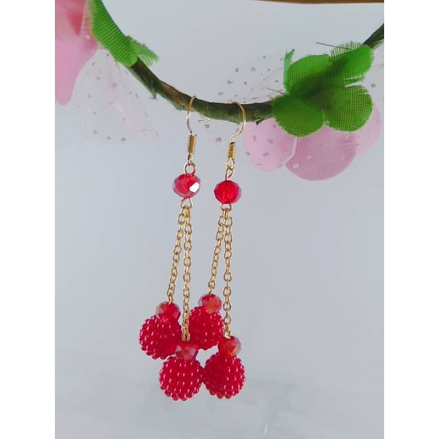 SEPASANG Terbaru Anting Korea /anting Fashion BijiBerry/Anting Jilbab kekinian by TokoPelangiNicer