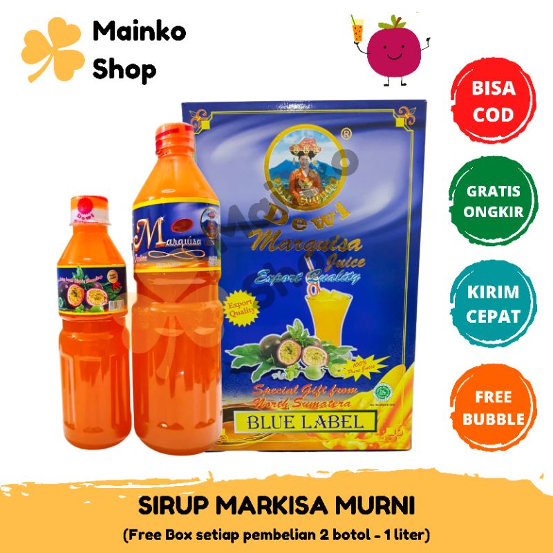 Sirup Markisa Medan Asli 1 Liter Gula Murni Dewi Marquisa